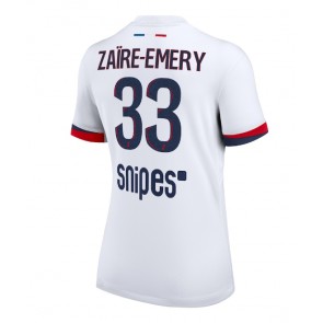 Paris Saint-Germain Warren Zaire-Emery #33 Replika Udebanetrøje Dame 2025-26 Kortærmet